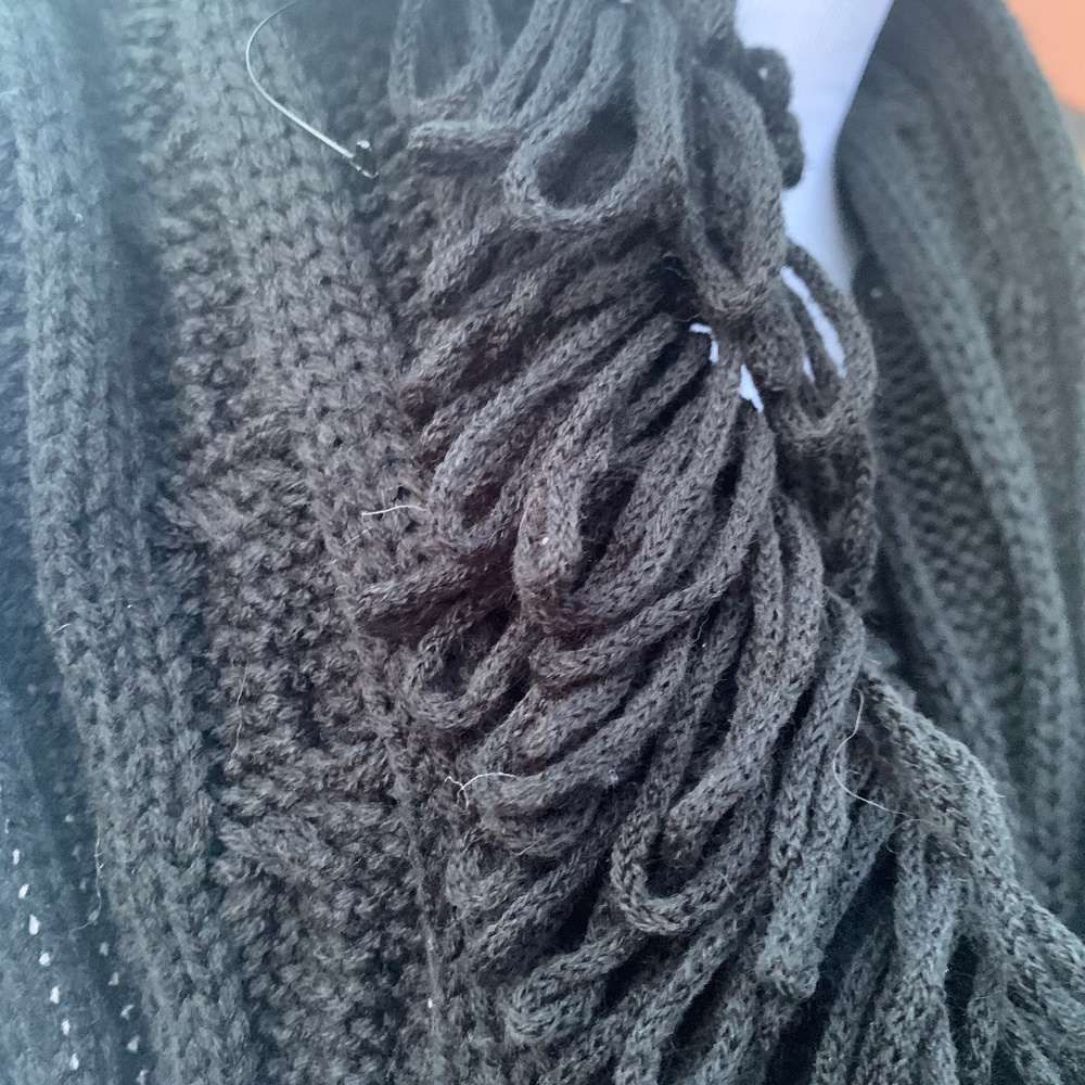 Infinity Scarf with Ruffle Loops - Picture 2 of 4